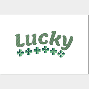 lucky shamrock clover Posters and Art